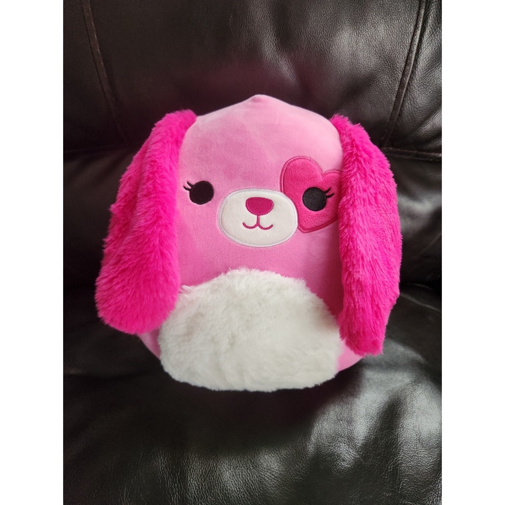 Squishmallows Sager Pink Dog Plush Stuffed Small Heart Valentines Day Toy Floppy